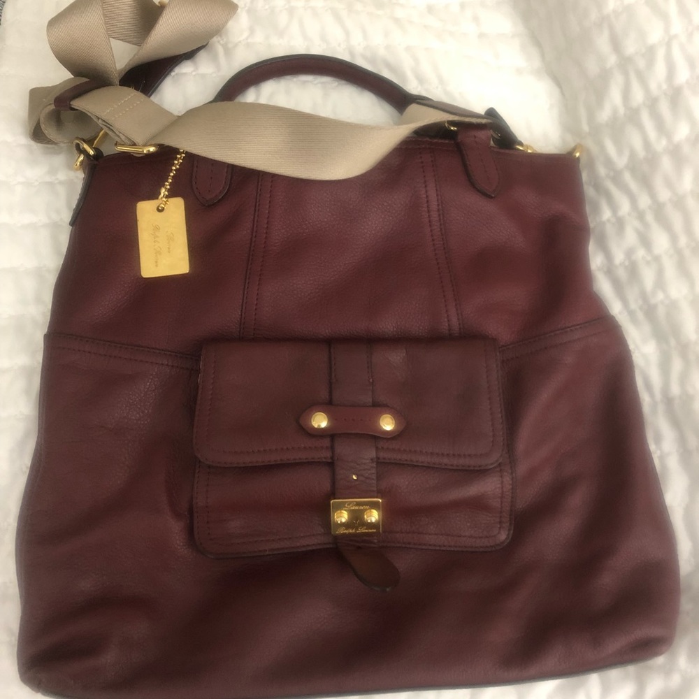 Open to trade! Beautiful burgundy Ralph Lauren bag